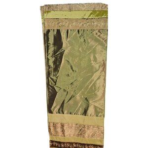2 Vintage Table Runner Olive Green Chris Madden JC Penny's 70" Long
